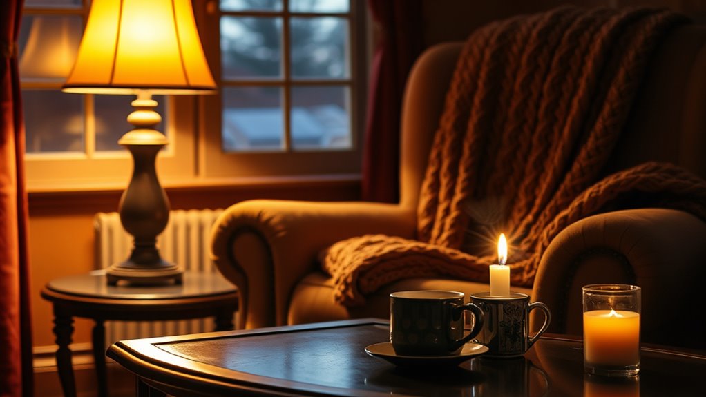 cozy atmosphere through lighting